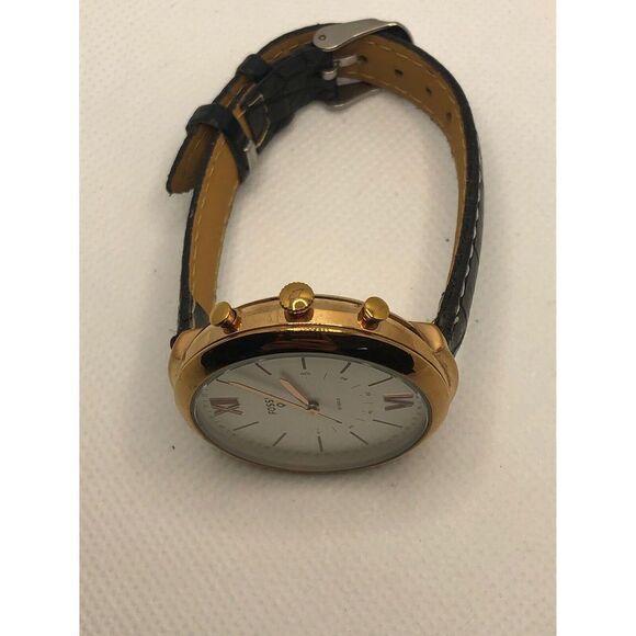 Fossil Q FTW5021 Women's Black Leather Analog Dial Wrist Hybrid Smart Watch HK41 - Picture 7 of 9